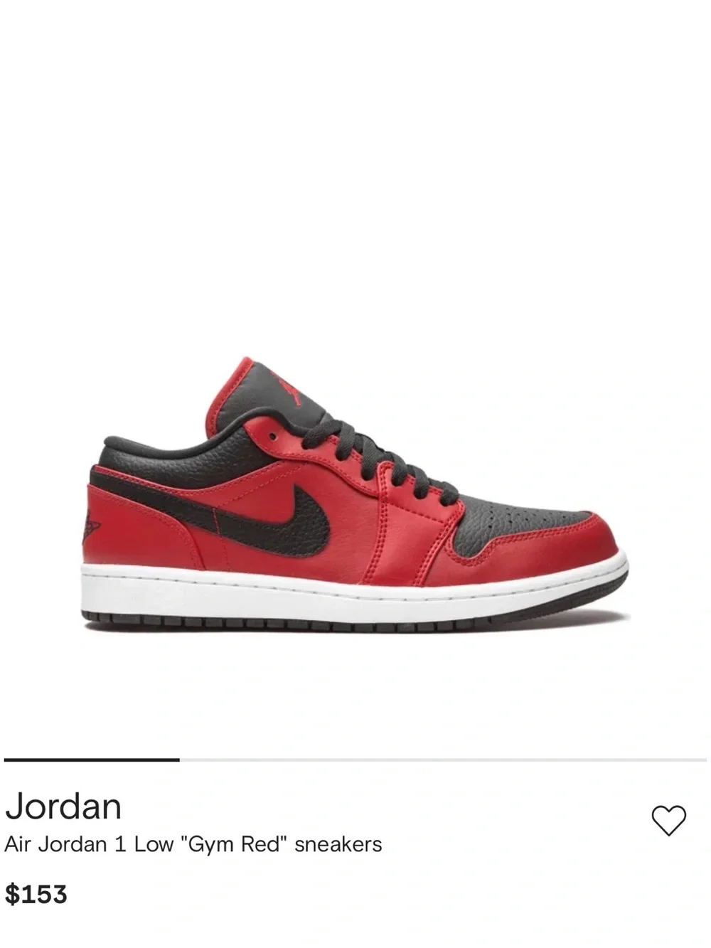 Jordan Low-Top Sneakers in Red and Black